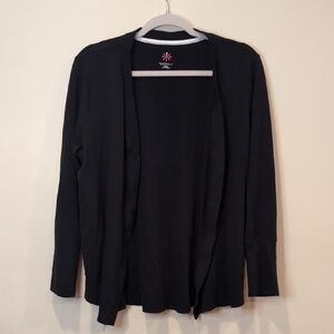 Black Lightweight Knit Cardigan Sweater